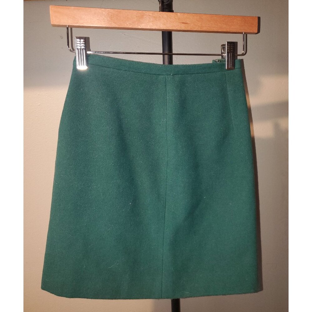 Madewell Wool Forest Green Mini Skirt